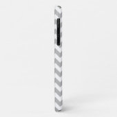 Coques Case-Mate iPhone Violet Monogram Grey Chevron Motif (Dos/Gauche)