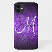Coques Case-Mate iPhone Violet noir Parties scintillant Ombre personnalisé (Dos)