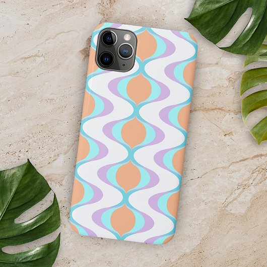 Coques Case-Mate iPhone Violet Orange Aqua Bleu Ogee Blanc Vagues