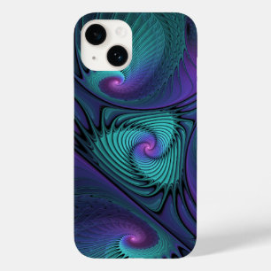 Coque Pour iPhone 14 Violet rencontre l'art fractal abstrait moderne tu