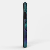 Coques Case-Mate iPhone Violet Rencontre Turquoise Art Fractal Abstrait Mo (Dos/Droite)