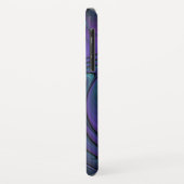 Coques Case-Mate iPhone Violet rencontre Turquoise moderne art fractal abs (Dos/Gauche)