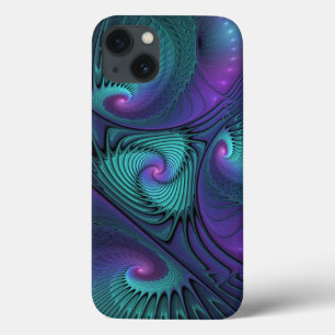 Case-Mate iPhone Case Violet rencontre Turquoise moderne art fractal abs