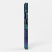 Coques Case-Mate iPhone Violet Rencontre Turquoise Moderne Art Fractal Abs (Dos/Droite)