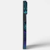 Coques Case-Mate iPhone Violet Rencontre Turquoise Moderne Art Fractal Abs (Verso / Droite)