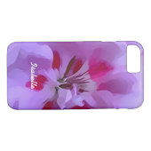 Coques Case-Mate iPhone Violet rose Abstrait Hibiscus Fleur personnalisée (Dos (Horizontal))