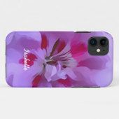 Coques Case-Mate iPhone Violet rose Abstrait Hibiscus Fleur personnalisée (Dos (Horizontal))
