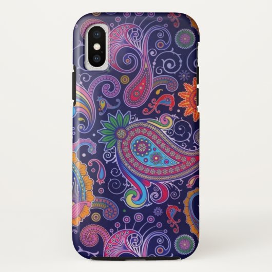 Coques Case-Mate iPhone Violet Rose Paisley (Dos)