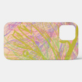 Coques Case-Mate iPhone Violet rose papillon Abstrait or (Verso (horizontal))