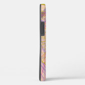 Coques Case-Mate iPhone Violet rose papillon Abstrait or (Verso / Droite)
