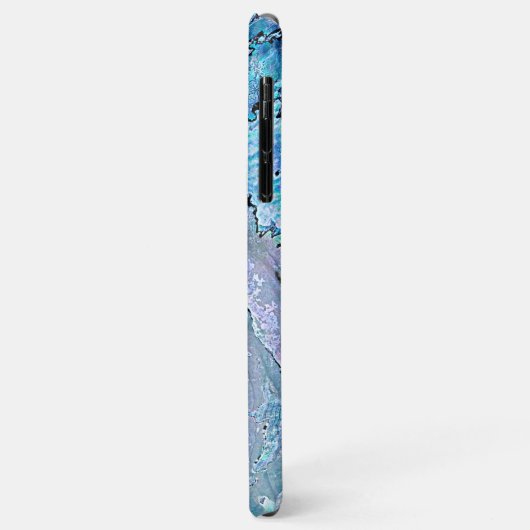 Coques Case-Mate iPhone Violet rose Turquoise violet Motif Abalone (Dos/Gauche)