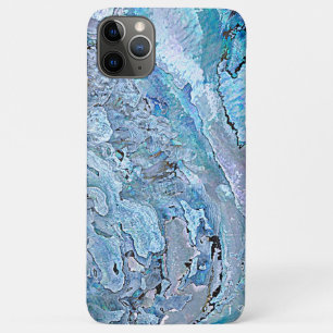 Coque iPhone 11 Pro Max Violet rose Turquoise violet Motif Abalone