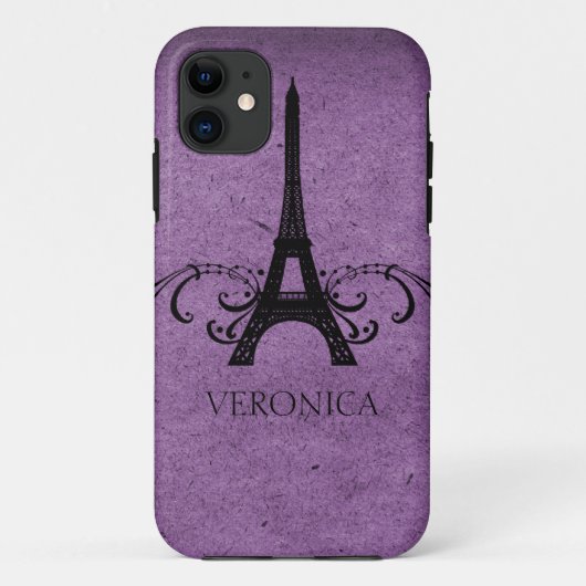 Coques Case-Mate iPhone Violet Vintage Français (Dos)
