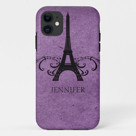 Coques Case-Mate iPhone Violet Vintage Français (Dos)