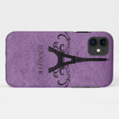 Coques Case-Mate iPhone Violet Vintage Français (Dos (Horizontal))