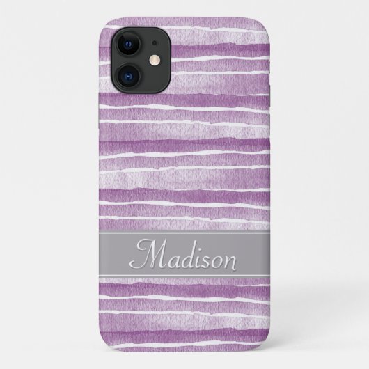 Coques Case-Mate iPhone Violet violet Motif d'aquarelle (Dos)