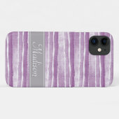 Coques Case-Mate iPhone Violet violet Motif d'aquarelle (Dos (Horizontal))