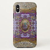 Coques Case-Mate iPhone Violets Baylphine beau monogramme (Dos)