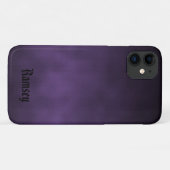 Coques Case-Mate iPhone Violette personnalisée et art gothique noir (Dos (Horizontal))