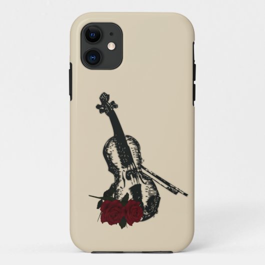 Coques Case-Mate iPhone Violon et Roses (Dos)