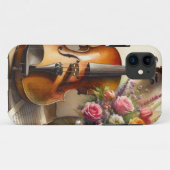 Coques Case-Mate iPhone Violon, Partition et un Vase de Fleurs (Dos (Horizontal))