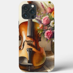 Case-Mate iPhone Case Violon, Partition et un Vase de Fleurs