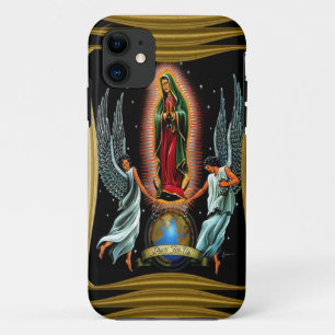 Coques Pour iPhone Virgen De Guadalupe (avec des anges)