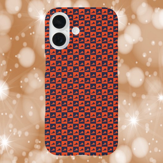 Coques Case-Mate iPhone Virginia Silhouette Checker Pattern Blue Orange