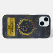 Coques Case-Mate iPhone Virgo Dark Zodiac Astrologie : Noir & Or (Verso (horizontal))