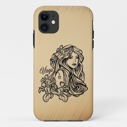 Coques Case-Mate iPhone Virgo Zodiac - Antique Look (Dos)