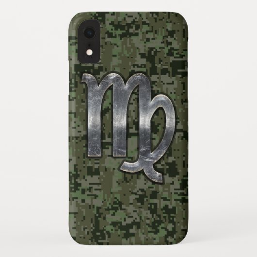 Coques Case-Mate iPhone Virgo Zodiac Connexion Camouflage numérique vert (Dos)