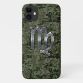 Coques Case-Mate iPhone Virgo Zodiac Connexion Olive Digital Camo (Dos)