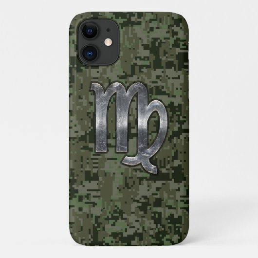 Coques Case-Mate iPhone Virgo Zodiac Connexion Olive Digital Camo (Dos)