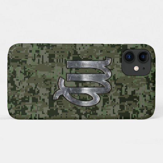 Coques Case-Mate iPhone Virgo Zodiac Connexion Olive Digital Camo (Dos (Horizontal))