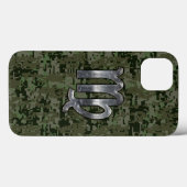 Coques Case-Mate iPhone Virgo Zodiac Connexion Olive Digital Camo (Verso (horizontal))