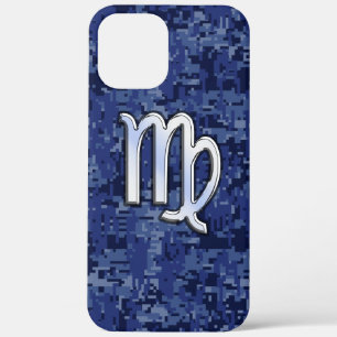 Coque iPhone 12 Pro Max Virgo Zodiac sur le Camouflage numérique de la Mar