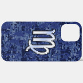 Coques Case-Mate iPhone Virgo Zodiac sur le Camouflage numérique de la Mar (Verso / Droite)