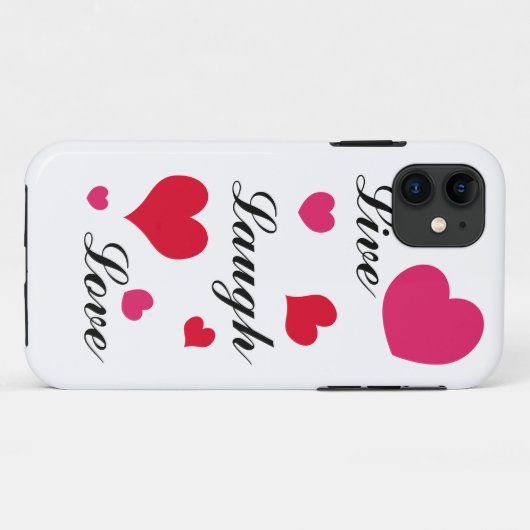 Coques Case-Mate iPhone Vis, Rires, Amour (Dos (Horizontal))