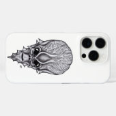 Coques Case-Mate iPhone Visage Alien, Reconstruction faciale du crâne afri (Verso (horizontal))