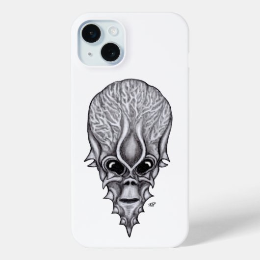 Coques Case-Mate iPhone Visage Alien, Reconstruction faciale du crâne afri (Verso)