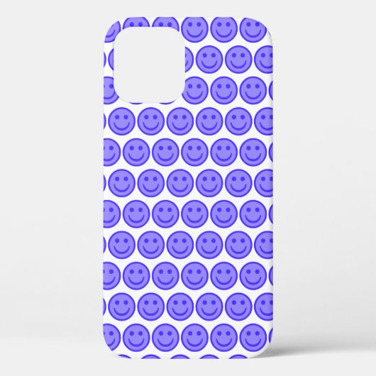 Coques Case-Mate iPhone Visage bleu souriant (Verso)