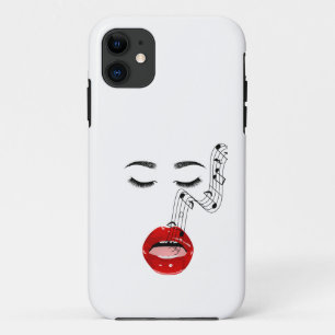 Case-Mate iPhone Case Visage Chantant avec Notes de Musique, Cadeau pour