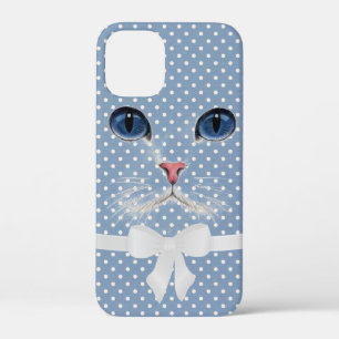 Case-Mate iPhone Case visage de chat avec arc sur points