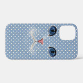 Coques Case-Mate iPhone visage de chat avec sur pois (Verso (horizontal))