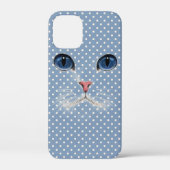 Coques Case-Mate iPhone visage de chat avec sur pois (Verso)