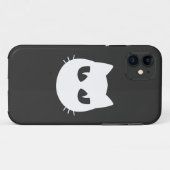 Coques Case-Mate iPhone visage de chat blanc (Dos (Horizontal))