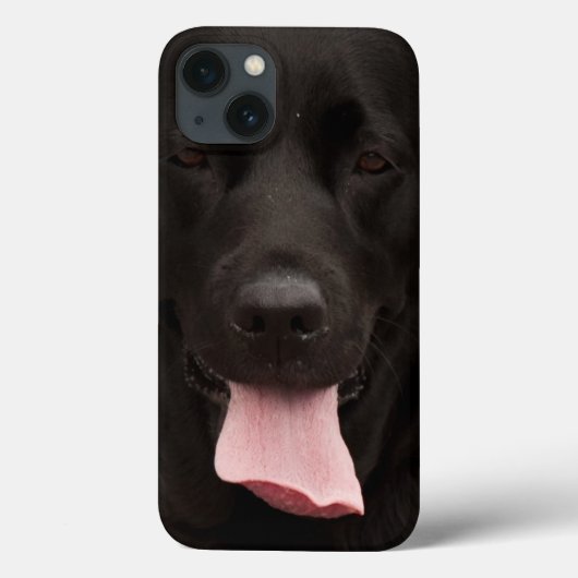 Coques Case-Mate iPhone Visage de chien noir (Verso)