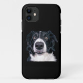 Coques Case-Mate iPhone Visage de chien noir et blanc (Dos)