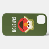 Coques Case-Mate iPhone Visage de la forêt d'Elmo | Ajoutez votre nom (Verso (horizontal))