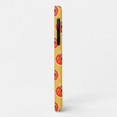 Coques Case-Mate iPhone Visage de monstre orange mignon pixelisé  (Dos/Gauche)
